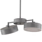 Meyda Lighting Pux 18" 2-Light Weatherable Silver Pendant Light With White Shade