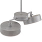 Meyda Lighting Pux 18" 2-Light Weatherable Silver Pendant Light With White Shade