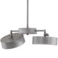 Meyda Lighting Pux 18" 2-Light Weatherable Silver Pendant Light With White Shade