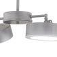 Meyda Lighting Pux 18" 2-Light Weatherable Silver Pendant Light With White Shade