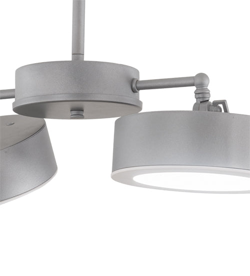 Meyda Lighting Pux 18" 2-Light Weatherable Silver Pendant Light With White Shade