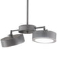 Meyda Lighting Pux 18" 2-Light Weatherable Silver Pendant Light With White Shade