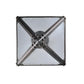 Meyda Lighting Pyramid 20" 4-Light Mahogany Bronze Inverted Pendant Light With Clear Seeded Shade Glass