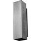 Meyda Lighting Quadrato 10" 2-Light Brushed Aluminum Tower Wall Sconce