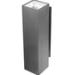 Meyda Lighting Quadrato 10" 2-Light Brushed Aluminum Tower Wall Sconce