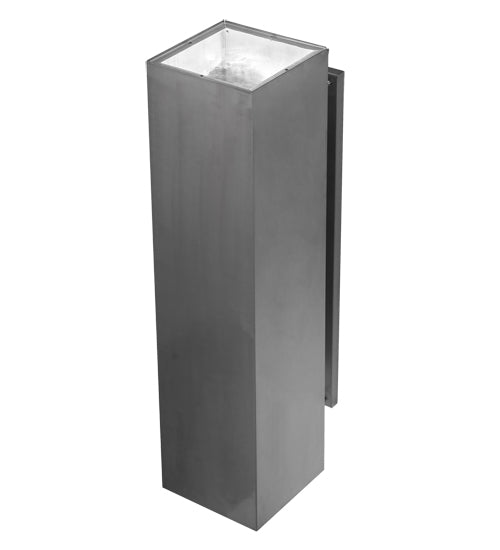 Meyda Lighting Quadrato 10" 2-Light Brushed Aluminum Tower Wall Sconce