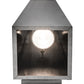 Meyda Lighting Quadrato 10" 2-Light Brushed Aluminum Tower Wall Sconce
