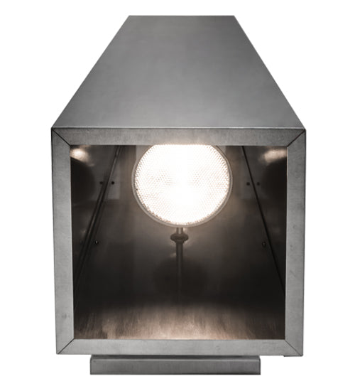 Meyda Lighting Quadrato 10" 2-Light Brushed Aluminum Tower Wall Sconce