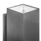Meyda Lighting Quadrato 10" 2-Light Brushed Aluminum Tower Wall Sconce