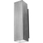 Meyda Lighting Quadrato 10" 2-Light Brushed Aluminum Tower Wall Sconce