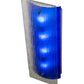 Meyda Lighting Quadrato 10" 4-Light Nickel Mist Wall Sconce With Blue & Clear Mist Shade Glass