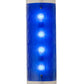 Meyda Lighting Quadrato 10" 4-Light Nickel Mist Wall Sconce With Blue & Clear Mist Shade Glass