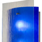 Meyda Lighting Quadrato 10" 4-Light Nickel Mist Wall Sconce With Blue & Clear Mist Shade Glass