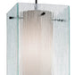 Meyda Lighting Quadrato 10" Textured Black Mist Pendant Light With Mist and White Shade Glass