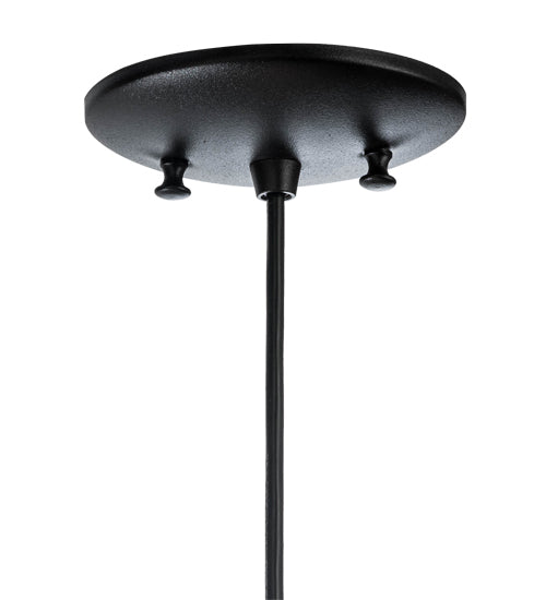 Meyda Lighting Quadrato 10" Textured Black Mist Pendant Light With Mist and White Shade Glass
