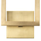 Meyda Lighting Quadrato 12" 2-Light Brushed Brass Langedon Wall Sconce With White Eggshell Textrene Shade
