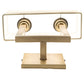 Meyda Lighting Quadrato 12" 2-Light Brushed Brass Langedon Wall Sconce With White Eggshell Textrene Shade