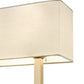 Meyda Lighting Quadrato 12" 2-Light Brushed Brass Langedon Wall Sconce With White Eggshell Textrene Shade