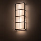 Meyda Lighting Quadrato 12" 6-Light Exterior Oil Rubbed Bronze Helsinki Wall Sconce With White Statuario Idalight Shade Glass
