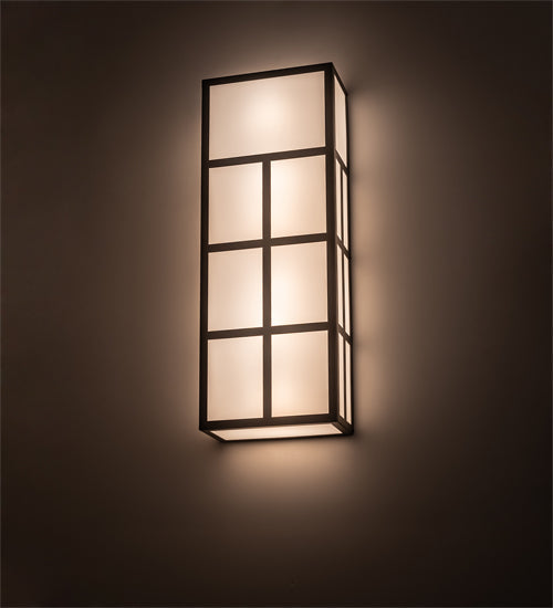 Meyda Lighting Quadrato 12" 6-Light Exterior Oil Rubbed Bronze Helsinki Wall Sconce With White Statuario Idalight Shade Glass