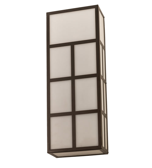 Meyda Lighting Quadrato 12" 6-Light Exterior Oil Rubbed Bronze Helsinki Wall Sconce With White Statuario Idalight Shade Glass