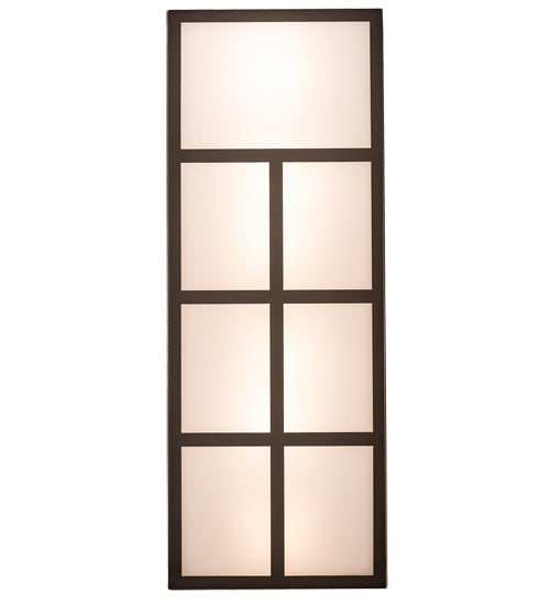 Meyda Lighting Quadrato 12" 6-Light Exterior Oil Rubbed Bronze Helsinki Wall Sconce With White Statuario Idalight Shade Glass