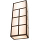 Meyda Lighting Quadrato 12" 6-Light Exterior Oil Rubbed Bronze Helsinki Wall Sconce With White Statuario Idalight Shade Glass