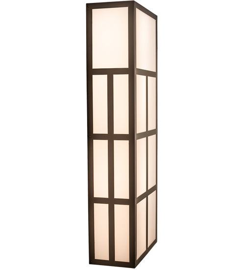 Meyda Lighting Quadrato 12" 6-Light Exterior Oil Rubbed Bronze Helsinki Wall Sconce With White Statuario Idalight Shade Glass