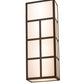 Meyda Lighting Quadrato 12" 6-Light Exterior Oil Rubbed Bronze Helsinki Wall Sconce With White Statuario Idalight Shade Glass