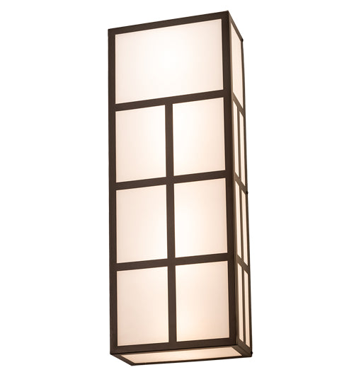 Meyda Lighting Quadrato 12" 6-Light Exterior Oil Rubbed Bronze Helsinki Wall Sconce With White Statuario Idalight Shade Glass