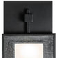 Meyda Lighting Quadrato 13" 4-Light Phosphate & Solar Black Wall Sconce With Clear Seeded & Statuario Idalight Shade