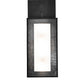 Meyda Lighting Quadrato 13" 4-Light Phosphate & Solar Black Wall Sconce With Clear Seeded & Statuario Idalight Shade