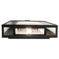 Meyda Lighting Quadrato 13" 4-Light Phosphate & Solar Black Wall Sconce With Clear Seeded & Statuario Idalight Shade