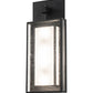 Meyda Lighting Quadrato 13" 4-Light Phosphate & Solar Black Wall Sconce With Clear Seeded & Statuario Idalight Shade