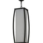 Meyda Lighting Quadrato 15" Solar Black Kitzi Pendant Light With White Statuario Idalight Shade Glass