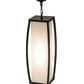 Meyda Lighting Quadrato 15" Solar Black Kitzi Pendant Light With White Statuario Idalight Shade Glass