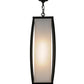 Meyda Lighting Quadrato 15" Solar Black Kitzi Pendant Light With White Statuario Idalight Shade Glass