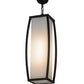 Meyda Lighting Quadrato 15" Solar Black Kitzi Pendant Light With White Statuario Idalight Shade Glass