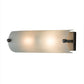 Meyda Lighting Quadrato 16" 2-Light Nickel Vanity Light With Clear Bubbles Shade Glass