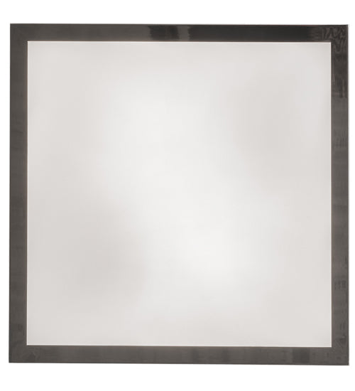 Meyda Lighting Quadrato 17" 2-Light Polished Nickel Flush Mount Light With White Statuario Idalight Shade Glass