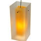 Meyda Lighting Quadrato 17" Timeless Bronze Shadow Box Pendant Light With Contrail Mist Idalight and Tawnyrock Idalight Shade Glass
