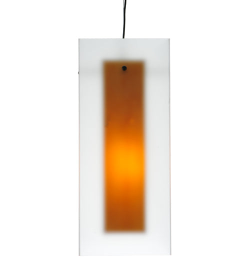 Meyda Lighting Quadrato 17" Timeless Bronze Shadow Box Pendant Light With Contrail Mist Idalight and Tawnyrock Idalight Shade Glass