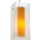 Meyda Lighting Quadrato 17" Timeless Bronze Shadow Box Pendant Light With Contrail Mist Idalight and Tawnyrock Idalight Shade Glass