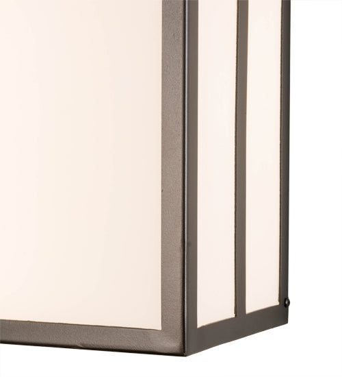 Meyda Lighting Quadrato 18" 6-Light Oil Rubbed Bronze Helsinki Wall Sconce With White Statuario Idalight Shade Glass
