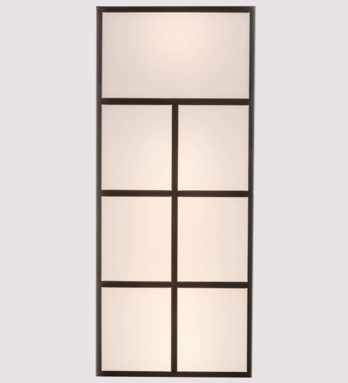 Meyda Lighting Quadrato 18" 6-Light Oil Rubbed Bronze Helsinki Wall Sconce With White Statuario Idalight Shade Glass