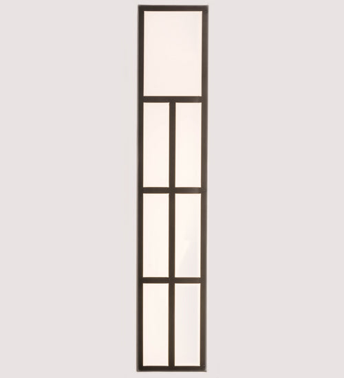 Meyda Lighting Quadrato 18" 6-Light Oil Rubbed Bronze Helsinki Wall Sconce With White Statuario Idalight Shade Glass