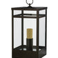 Meyda Lighting Quadrato 20" Oil Rubbed Bronze Campbell Outdoor Pier Mount Light With Clear Shade Glass
