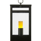 Meyda Lighting Quadrato 20" Oil Rubbed Bronze Campbell Outdoor Pier Mount Light With Clear Shade Glass