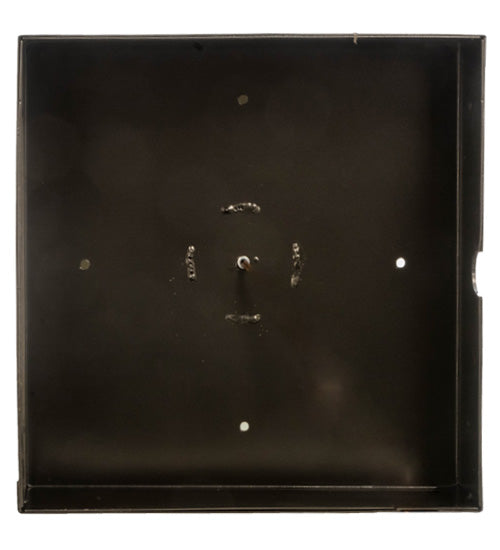 Meyda Lighting Quadrato 20" Oil Rubbed Bronze Campbell Outdoor Pier Mount Light With Clear Shade Glass