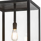 Meyda Lighting Quadrato 20" Textured Black Pendant Light With Clear Shade Glass